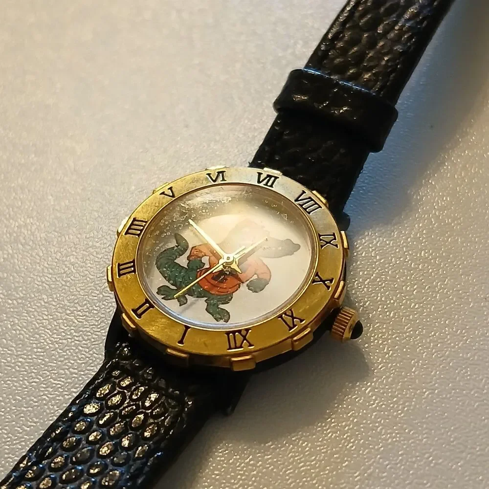 Vintage 90s Florida Gators Women's Watch 18K Micron Gold Plated Roman Bezel 24mm